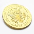 wholesale 3d custom logo engraved design metal milled edge commemorative coins gold plated  trump collectible coin